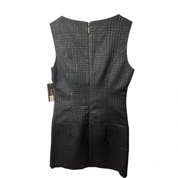 Laundry by Shelli Segal BlackTextured Sleeveless Shift /Mini Dress Size 8 - Picture 3 of 7